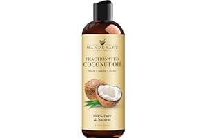 Handcraft Blends Fractionated Coconut Oil - 236 ml - 100% Pure and Natural - Premium Grade Carrier Oil - Hair and Body Oil - Massage Oil - Hexane-Free - Ayurvedic Skin Care