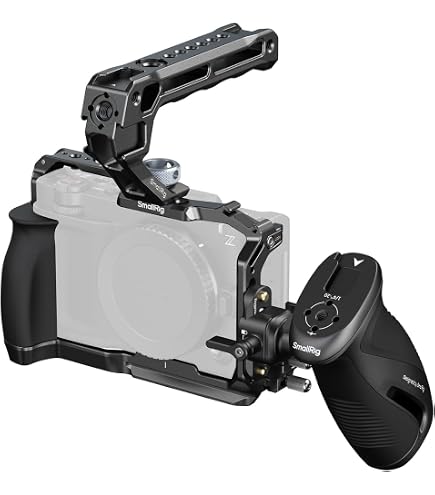 Empuñadura SmallRig En L Con Silicona Y Placa Arca Para Nikon ZR – Agarre Ergonómico Y Múltiples Puntos De Montaje