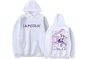 BOSSETY Sweats à Capuche Kpop Demons Hunters Merch pour Femmes Imprimés Huntrix Huntr/X Rumi Mira Zoey Pull à Manches Longues Kpop Witch Hauts Décontractés Hoodie