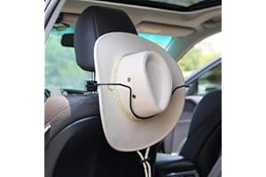 JSCARLIFE Cowboyhut-Halterung für Auto, Rückenlehne, Cowboyhut-Halterung für LKWs (Hut-Form) Auto-Kleiderbügel, geeignet für LKW, SUV, Hartschalenhuthalter