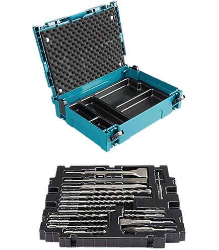 Makita E-15148-12 Juego De Brocas SDS-Plus Para Madera (5 Piezas) - Puntas De Clavo Con Estuche Transparente, Ideal Para Martillos Rotativos