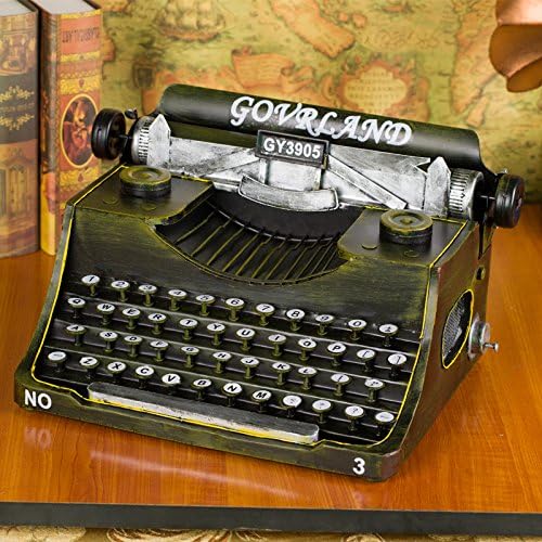 GFEI Gifts crafts handmade iron craft ornaments / window ornaments retro old typewriter model set bar,I