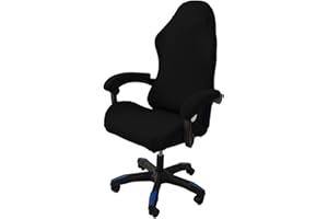 LIFEDX Coprisedia da Gaming Ergonomica, Elasticizzata per Sedia da Gioco e Ufficio, con Braccioli e Schienale, Black