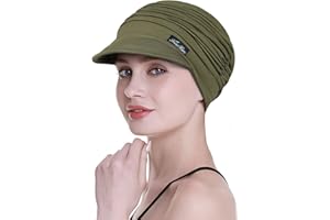 FocusCare Gorros suaves de quimioterapia para mujer, gorra de bambú, turbante para pérdida de cabello