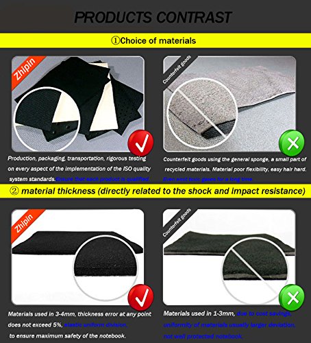 DCCN 15 Zoll / 15,6 Zoll Laptoptasche Neopren Notebooktasche mit Zubehörfach und Schultergurt - 6