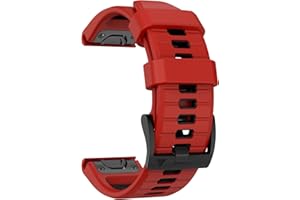 OVERSTEP cinturino per Garmin Fenix7X Pro, bracciale in silicone da 26 mm per Fenix7X Pro/Fenix 7X/Fenix 6X/6X Pro Fenix 5X/5X Plus Fenix 3/3 HR