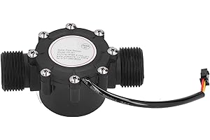 VIAGASAFAMIDO Sensor de Flujo de Agua, Medidor de Caudal G1 con Rosca Macho para Piscina, Dc3-24V Yf-G1, 1-100L/Min, Contador Hall Meter para Riego Y Circuito Hidráulico