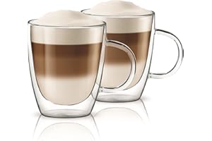 AQUALOGIS ULTRA PURE WATER Aqualogis kubek termiczny z podwójną ścianką do herbaty i kawy 300 ml, zestaw 2 kubków z uchwytem