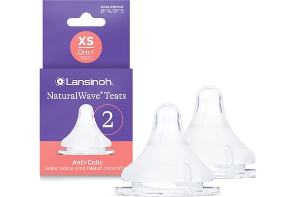 Lansinoh NaturalWave Baby Bottle Teats Slow