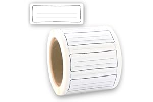 NORD TAPE Etykiety samoprzylepne 500 szt, naklejane etykiety do opisu na słoiki, naklejki na słoiki z dżemem do opisu, etykiety na przyprawy, 50x20mm