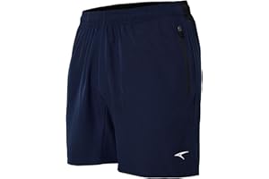 ASHION Męskie spodenki sportowe Szybkoschnące spodenki do biegania z kieszenią na suwak Letnie spodnie do biegania do uprawiania sportów fitness