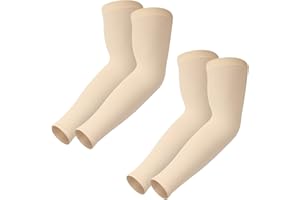 DESOTO Manguitos Upf 50+ Refrescantes, Anti Uv, De Compresión, Protección Solar, Antideslizantes Para Correr, Ciclismo, Voleibol, Baloncesto - 2 Pares