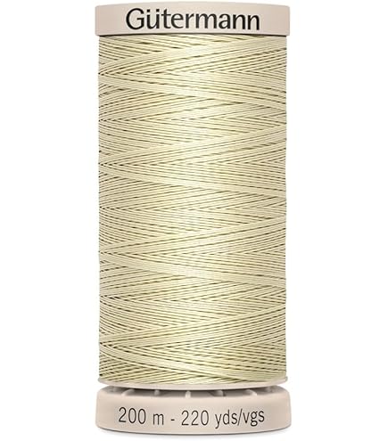 Hilo De Coser Gutermann - Encerado, 200 M, Negro 5201, 100% Algodón, Para Quilting A Mano