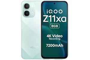 iQOO Z11xa 5G (Prismatic Green, 8GB RAM, 128 GB Storage) | Massive 7200mAh Battery | Dimensity 7400 Turbo Processor | OriginO