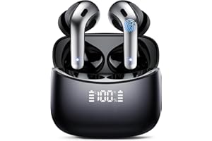 FAMOO Ear buds, Wireless Earbuds, In Ear ENC Noise Cancelling Wireless Headphones with 4 Mic, 52H Playtime Wireless Earphones, Bluetooth 5.3 Headphones, LED Display, Deep Bass Mini Earbuds, IPX7 Waterproof
