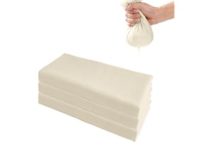 SZWLJ 3PCS 19.7x19.7in Plain Weave Muslin for Straining Sloe Gin and Cheese - 100 Mesh Muslin Cloths for Cooking, Baking, and Filtering - Reusable Muslin Squares