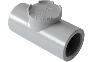 First Plast NRC40G Valvola Antiritorno in PVC ad Incollaggio, Grigio, ø 40 mm