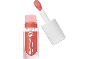 Bourjois Healthy Mix Clean S.O.S Huile à lèvres, Hydratante et brillante, Huiles de fruits nourrissantes et collagène vegan, 94% d'ingrédients d'origine naturelle, 4,5 ml, 05 Coeur Cacao