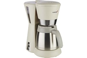 Korona 10225 Caffettiera | grigio sabbia/crema | Macchina a filtro | con thermos | 8 tazze | 800 Watt