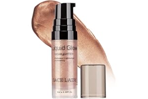 LUCOSS Highlighter Liquide Fond de Teint Visage, Surligneur liquide Lueur Illuminateur Lèvres Faciales Illuminez Ultra Smooth Maquillage Surligneur - Illuminateur de visage, pommette, zone T, pont du nez -03