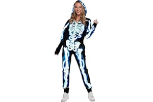 Morph Déguisement Squelette Femme, Combinaison Squelette Femme, Costume Halloween Squelette Femme, Deguisement Halloween Squelette Femme, Costume Halloween Femme Squelette Électrique