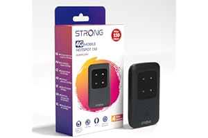 STRONG Saponetta WiFi Portatile con SIM, 4G LTE CAT4 150Mbps DL, Hotspot WiFi Tascabile da Viaggio, Connette Fino a 10 Dispositivi, Batteria Ricaricabile, Porta USB-C, Funzione Power Bank(150C)