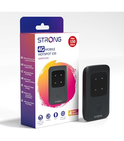Modem WiFi USB 4G LTE Portatile – Hotspot Mobile Con Batteria 3200 MAh, Slot SIM, Velocità 300 Mbps, Fino A 10 Dispositivi