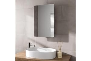 Artis 460mm Stainless Steel Wall Mounted Single Door Bathroom Mirror Cabinet Cupboard