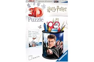 Ravensburger - Puzzle 3D Pot à Crayons - Harry Potter - A partir de 6 ans - 54 pièces numérotées à assembler sans colle - Accessoires inclus - Hauteur 9,5 cm - 11154