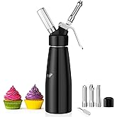 Newaner 500 ml grädddispenser/gräddsifon av aluminium med 3 ...