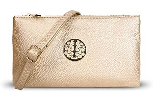 HIPSTER FASHION DESTINATION Women's Small Clutch, Cross Body, Shoulder Bag with Wristlet and Long Adjustable Shoulder Strap