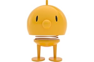 Hoptimist Bumble Wackelfigur & Glücksbringer, Skandinavische Deko Figuren für Wohnzimmer, Schreibtisch, Büro, Bürodeko & Lustige Kleine Geschenke, 10 x 10 x 15 cm, Large, Gelb