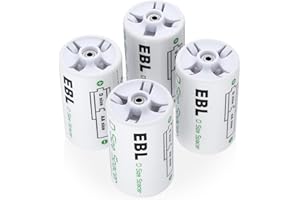 EBL Mono D adapter do akumulatorów AA i akumulatorów 4 sztuki