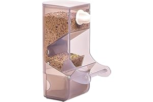 Stronrive Automatischer Vogelfutterspender No Chaos for Cage,Durchsichtiger Saatgut-Spenderbehälter - Spritzwassergeschützter Futterspender für Papageien, Futterautomaten für drinnen und draußen