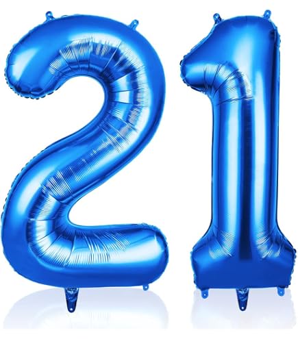 Geburtstagskarte Zum 21. Für Männer – Blaues & Goldenes Design, 150x150 Mm, Innen Blanko