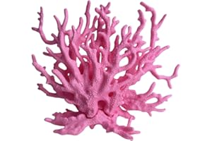 Cadzyre corallo decorativo decorazioni acquario - piante acquario e corallo in resina per acquari d'acqua dolce - accessori (rosa)