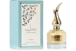BUSINESS SQUARE BS ANDALEEB Perfume 100 ml ASDAAF Eau de Parfum Mujer Attar Árabe Oriental Oud Regalo para Niña Attar Musgo Halal NOTA: ámbar, Musgo, Sandalia, Caramelo, Gourmand, Rosa