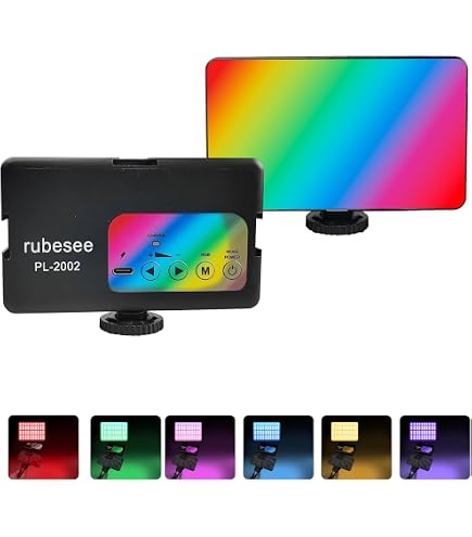 Lampe LED Vidéo Zeadio Portable - CRI95, Température Réglable 3000K-7000K, Pour Appareil Photo, Smartphone Et Selfies