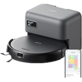 eufy C10 Saugroboter mit Automatischer Absaugstation, 7,3cm Ultraflaches Design, Teppichreinigung, Ausfahrbare Seitenbürste f