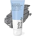 Clear Skin Mud & Charcoal Face Mask - Clarifies & Soothes Skin - Unclogs & Tightens Pores - Face Mask Skincare Treatment - For All Skin Types - Vegan & Dermatologically Tested - Indy Beauty - 100ml