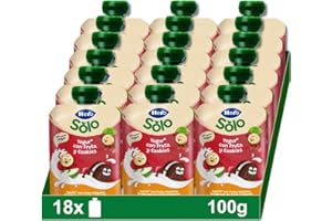 Hero Baby Mi Merienda Bolsitas de Yogurín Griego con Zumos de Fruta y Cookies - Para Bebés a Partir de los 12 Meses - Pack de 18 x 100 g