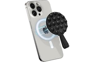 NEWZEROL Magnetische Silikon Saugnapf Handy, Handyhalter für die Dusche,Spiegel,Fenster Handy-Zubehörhalter, Mag-Safe Saugnäpfe für Mag-Safe iPhone 16/15/14/13/12, Pixel 10 Serie – Schwarz