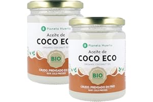 PLANETA HUERTO BONSÁI PLANETA HUERTO | Pack 2x Aceite de Coco Virgen Extra Ecológico 430ml, Prensado en Frío, 100% Natural, Sin Aditivos - Aceite de Coco Ideal para Cocinar, Repostería, Dietas Veganas y Uso Cosmético