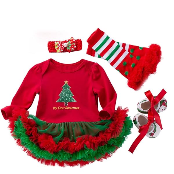 Grenouillère à Manches Longues Pour Nouveau-né - Motif Cerf De Noël