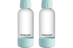 Drinkmate Soda Maker Carbonation Bottles (2 Pack) (0.5L, Arctic Blue)