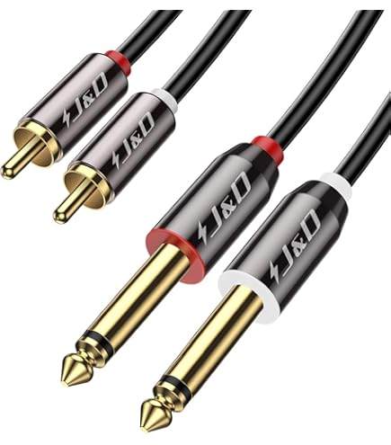 Splitter Audio 6.35 Mm - Adattatore Maschio/doppia Femmina Per Cuffie E Microfoni