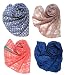 Letz Dezine ™ Printed Poly Cotton Set of four mullticoloured stoles; scarf and stoles for women RS.399.00