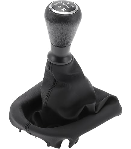 Pommeau De Levier 5 Vitesses Avec Soufflet + Support Plastique Pour Peugeot 206