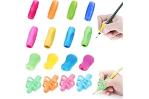 Bozily 16 Pcs Pen & Pencil Grips, Soft Silicone Handgrip for Kids & Students