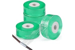 LUMINARYLAIR 4 Rollos Verde Cinta de Injerto Autoadhesiva,2cm Cinta de Injerto para Arboles,100m Cinta de Injerto Transparente,Cinta de Reparación de Plantas,Cinta para Injertar para Flores,Árboles Frutales,Tomate